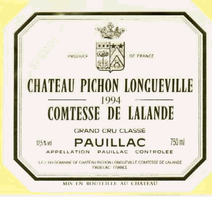 Pichon Longueville Comptesse de Lalande