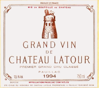Chateau Latour label 1994