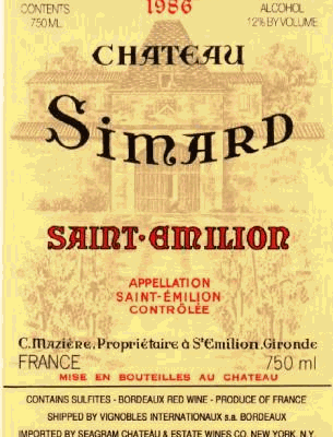 Chateau Simard Label